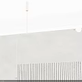 Modern Pendant Light Design With Metal Rod And Round Shades In Minimalist Gray Wall Interior