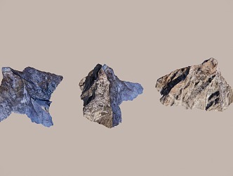 Outdoor rockery snow mountain landscape 3d model