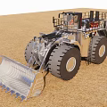 CAT Functional Construction Vehicle With Large Wheels And Safety Features On Sand 3d model