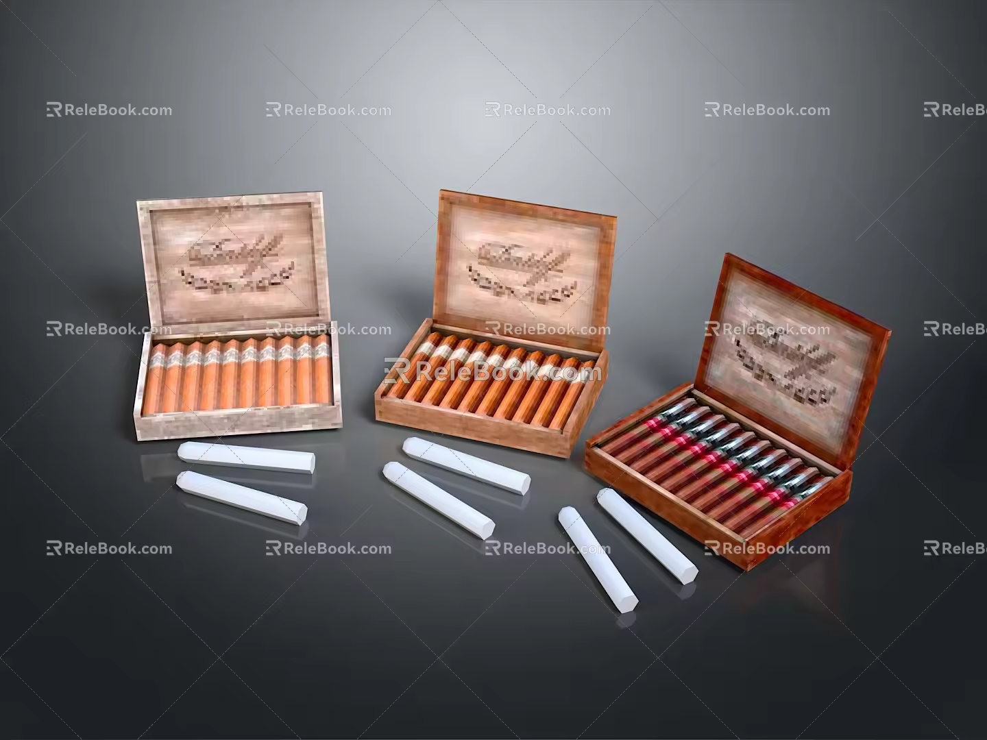 Modern cigar cigarette filter cigarette 3d model