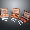 Modern cigar cigarette filter cigarette 3d model