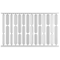 Vertical Wooden Feather Shaped Slats With Black Frame Decorative Screen 3d model