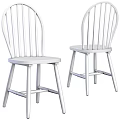 Black Wooden Accent Chairs With Slat Back And Straight Legs Minimalist Design
