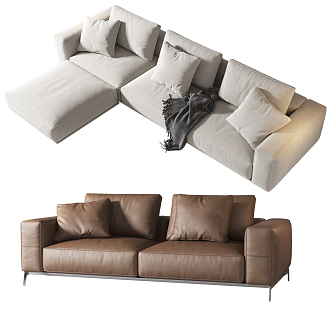 Modern Combination Sofa Multiplayer Sofa Double Sofa Combination 3d model