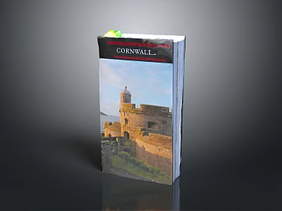 Scenic Cornwall Travel Guide Book With Castle Image On Cover 3d model