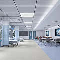 Modern Hospital Outpatient Clinic Interior With Medical Equipment And Beds