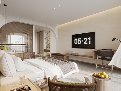 Quiet Rooms Resort Hotel Rooms 3d model