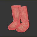 Beige Traditional Handmade Boots With Thick Soles And Stitched Details For Daily Wear