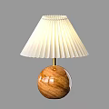 Luxurious Modern Table Lamp With Marble Globe Base Golden Stand And Pleated Lampshade