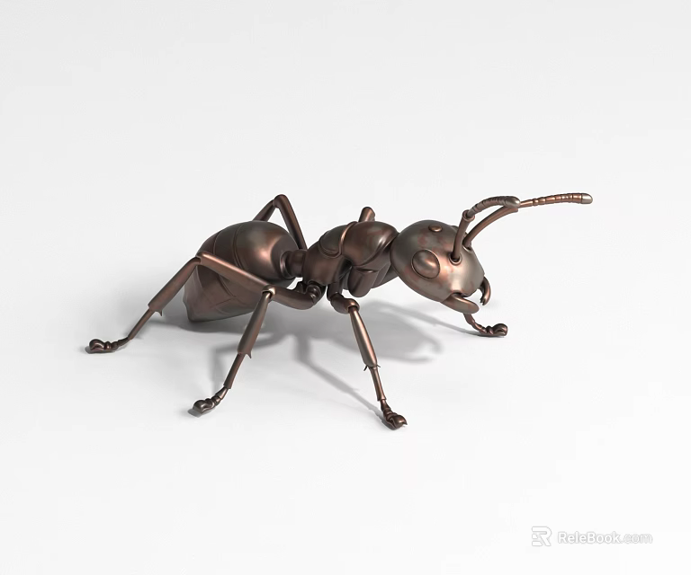 Bronze Ant Landscape Sculpture With Realistic Metal Design And Detailed Features 3d model 
