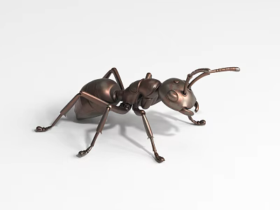 Bronze Ant Landscape Sculpture With Realistic Metal Design And Detailed Features 3d model