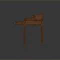 Traditional Brown Wooden Desk With Multiple Drawers And Brass Handles