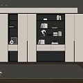 Modern Bookcase Full Wall Bookcase Open Bookcase 3d model