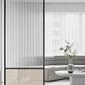 Modern Room Dividers With Geometric Patterns And Metal Frames For Interior Design 3d model
