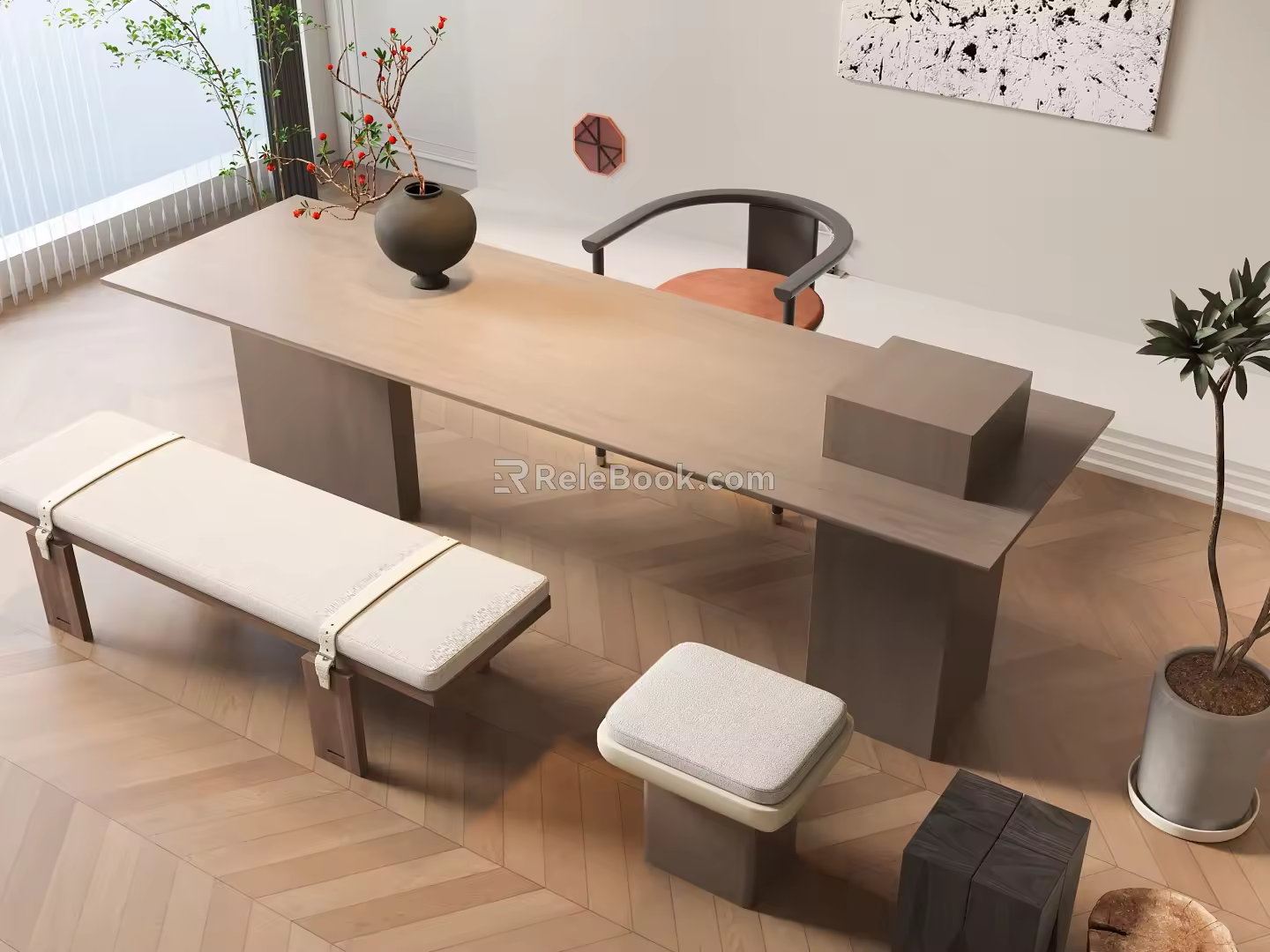 Tea Table Tea Table New Chinese Style Tea Table Chinese Style Tea Table Negotiation Table Reception Table 3d model