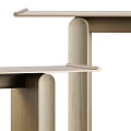 Elegant Modern Wooden Console Table With Clean Lines And Smooth Table Surface 3d model