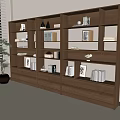 Bookshelf Bookcase Books 3d model