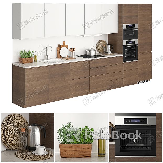 Modern Cabinet Kitchen Cabinet Kitchen Wall Cabinet Kitchen Console Cabinet Combination Hanging Cabinet Floor Cabinet Kitchen Supplies Combination Microwave Oven model