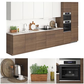 Modern Cabinet Kitchen Cabinet Kitchen Wall Cabinet Kitchen Console Cabinet Combination Hanging Cabinet Floor Cabinet Kitchen Supplies Combination Microwave Oven 3d model