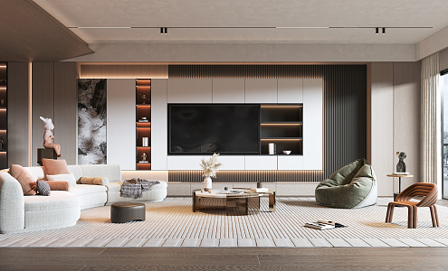 modern living room 3d model