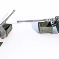 Vintage Military Artillery Weapons Featuring Long Barrels And Metal Bases