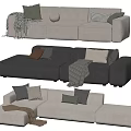 Double sofa Multi-person sofa Corner sofa 3d model