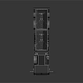 Heavy Duty Truck With Multiple Wheels Open Bed And Metallic Finish Design