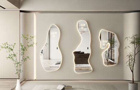 modern mirror floor mirror vanity mirror vertical mirror decorative mirror art mirror shaped mirror luminous mirror 3d model