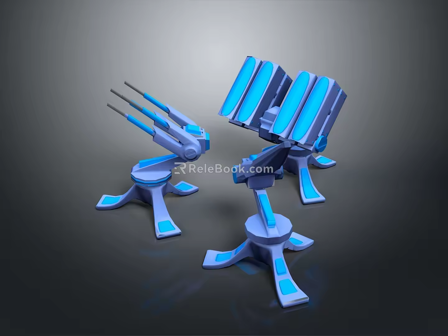 laser tower turret turntable sci-fi tower defense game tower defense sci-fi turret game turret game turret 3d model