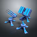 laser tower turret turntable sci-fi tower defense game tower defense sci-fi turret game turret game turret 3d model