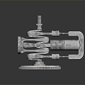 Modern engine engine piston car engine cylinder car engine 3d model