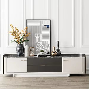 Modern TV Cabinet Side Cabinet 3d model