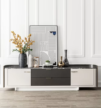 Modern TV Cabinet Side Cabinet 3d model