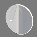 Modern Round White Minimalist Wall Lamp Design For Home Interior Lighting 3d model