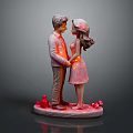 Romantic Couple Decorative Figurine With LED Lights And Decorative Base For Home Decor