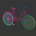 Colorful Vintage Bicycle Design With Orange Seat White Tires And Rear Rack