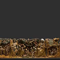 Cultural Art Exhibition Hall Displaying Historical Wooden Carving With Religious Figures