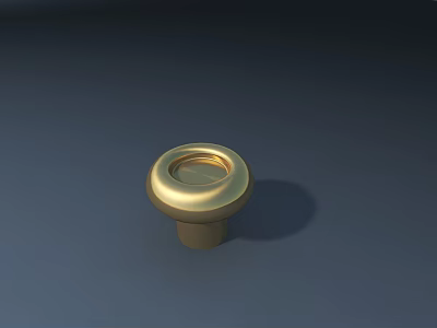 Golden Circular Road Facility Component For Traffic Infrastructure Systems 3d model