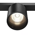 Black Modern Minimalist Downlight Spotlight With Adjustable Head And Metal Housing