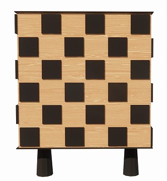 Checkerboard Side Cabinet Plaid Decorative Cabinet Entrance Cabinet Shoe Cabinet 3d model