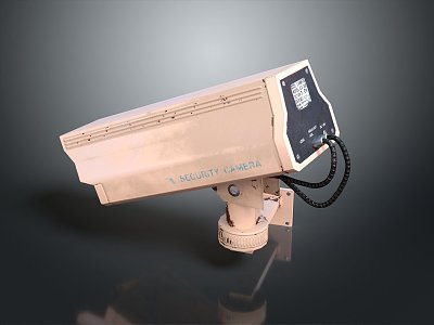 Modern monitoring head security monitoring surveillance camera 3d model