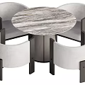 Modern leisure table and chair dining table and chair combination 3d model