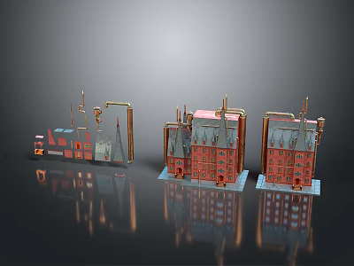 Future Architecture Model Featuring Modern Glass Metal Structure And Innovative Design 3d model