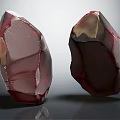 Red Uncut Gemstones With Transparent Lustrous Shiny Surface For Jewelry Design
