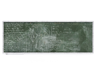 Modern Blackboard Handwritten Blackboard 3d model