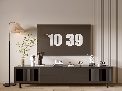 Modern Black TV Cabinet Sideboard Balcony Cabinet Storage Cabinet Entrance Cabinet 3d model