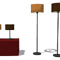 Modern lighting combination floor lamp table lamp table lampshade 3d model