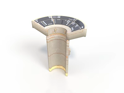 Mechanical Instrument Base With Scale Dial And Metal Construction For Industrial Use 3d model