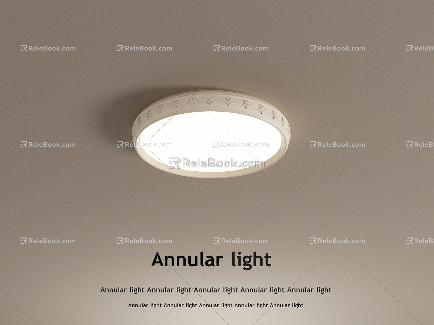 Cream wind ceiling lamp model