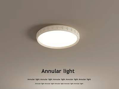 Annular Flush Mount Ceiling Light With Modern Design And Bright Illumination 3d model